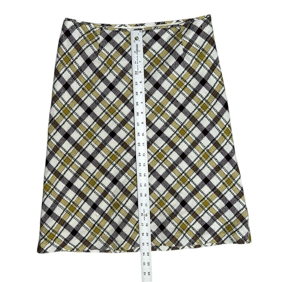 PENDLETON Wool Blend A-line Skirt Yellow/Purple/Green Argyle Plaid Lined sz 2P - Picture 2 of 7